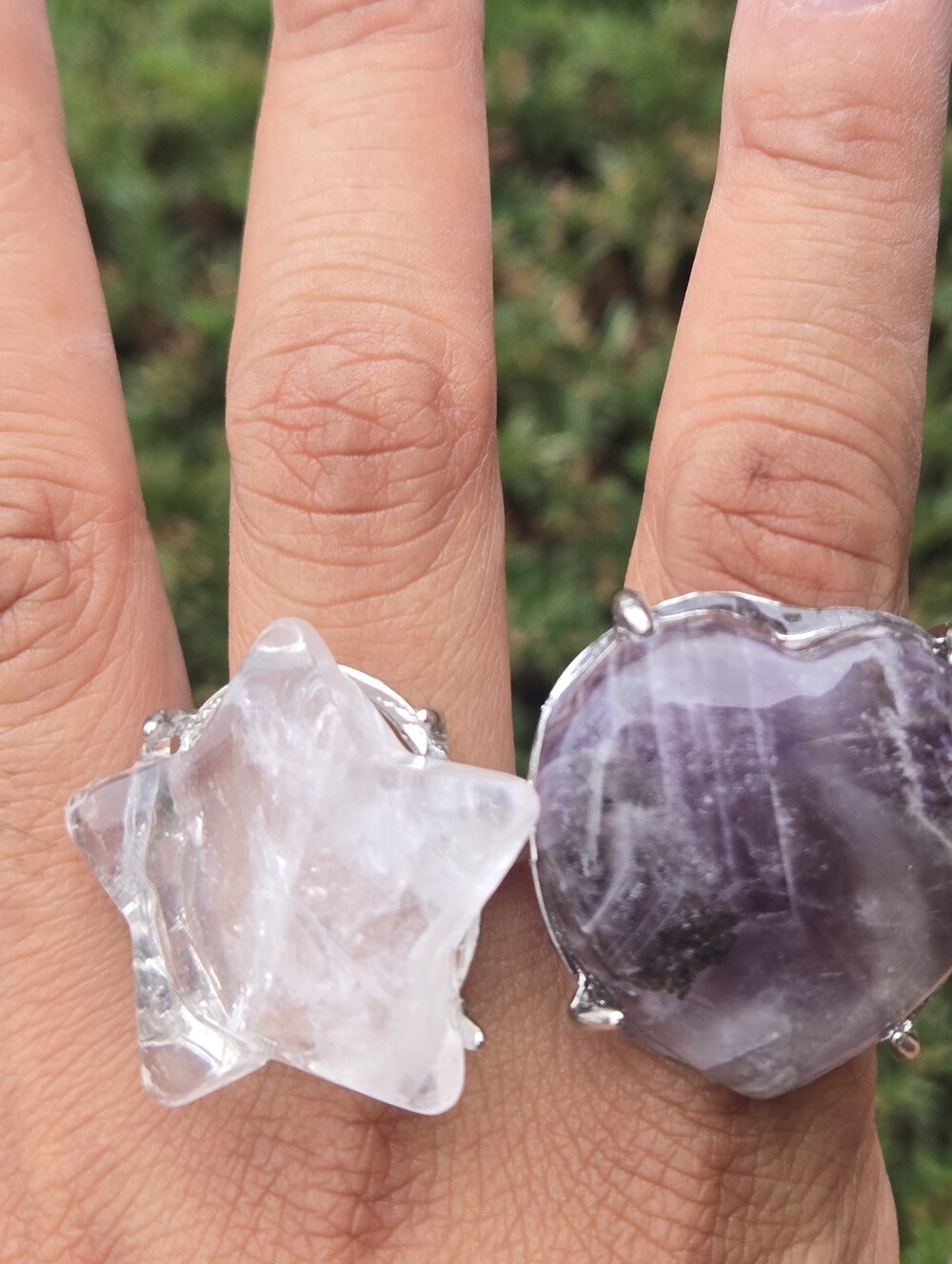 Hand-Selected Custom Clear Quartz Star Ring ✨